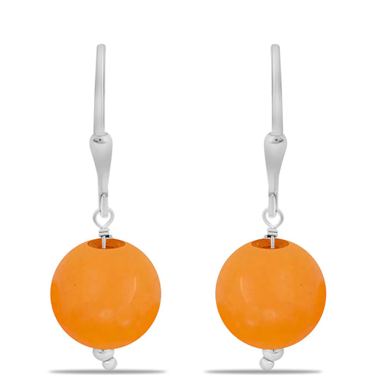 Pendientes de Plata con Jade Amarillo