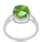 Anillo de Plata con Cuarzo Verde Helecho