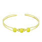 Brazalete de Plata Bañada en Oro con Serpentina Amarilla