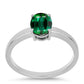 Anillo de Plata con Turmalina Verde