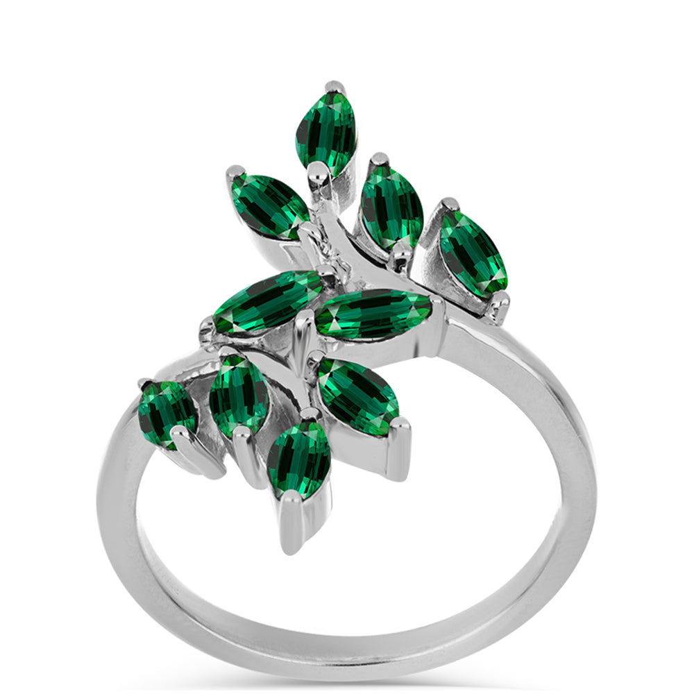 Anillo de Plata con Turmalina Verde 3 