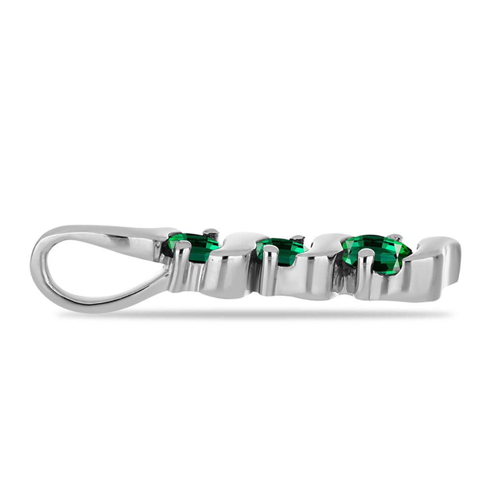 Colgante de Plata con Turmalina Verde