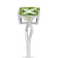 Anillo de Plata con Cuarzo Verde Helecho y Topacio Blanco