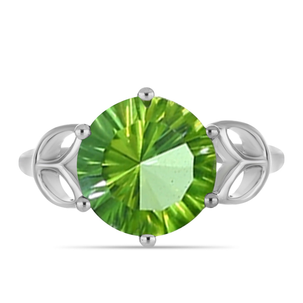 Anillo de Plata con Cuarzo Verde Helecho