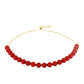 Pulsera de Plata Bañada en Oro con Perla roja de río