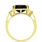 Anillo de Plata Bañada en Oro con Ónix Negro