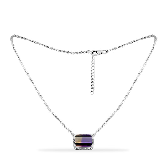 Collar de Plata con Amatrino de Anahi y Topacio Blanco