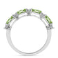 Anillo de Plata con Cuarzo Verde Helecho y Topacio Blanco