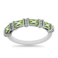 Anillo de Plata con Cuarzo Verde Helecho y Topacio Blanco