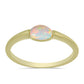 Anillo de Plata Bañada en Oro con Ópalo Welo