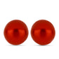 Conjunto de Plata Bañada en Oro con Perla roja de río y Perla de Agua Dulce Blanca ( Pendientes )