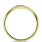 Anillo de Plata Bañada en Oro con Diamante Champagne y Diamante blanco