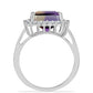 Anillo de Plata con Amatrino de Anahi y Topacio Blanco