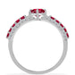 Anillo de Plata con Rubí de Madagascar y Diamante blanco