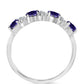 Anillo de Plata con Lolita y Topacio Blanco