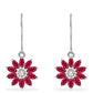 Pendientes de Plata con Rubí de Madagascar y Diamante blanco