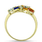 Anillo de Plata Bañada en Oro con Zafiro Arco Iris Rosebery