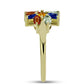 Anillo de Plata Bañada en Oro con Zafiro Arco Iris Rosebery