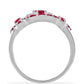Anillo de Plata con Rubí de Madagascar y Diamante blanco