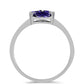 Anillo de Plata con Lolita y Topacio Blanco