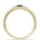Anillo de Plata Bañada en Oro con Diamante Azul