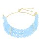 Pulsera de Plata Bañada en Oro con Calcedonia Aqua