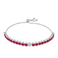 Pulsera de Plata con Rubí de Madagascar y Diamante
