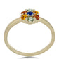 Anillo de Plata Bañada en Oro con Zafiro Arco Iris Rosebery