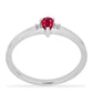 Anillo de Plata con Rubí de Madagascar y Diamante blanco