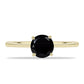 Anillo de Plata Bañada en Oro con Ónix negro de Suwar