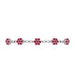 Pulsera de Plata con Rubí de Madagascar y Diamante blanco