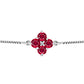 Pulsera de Plata con Rubí de Madagascar y Diamante blanco