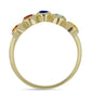 Anillo de Plata Bañada en Oro con Zafiro Arco Iris Rosebery