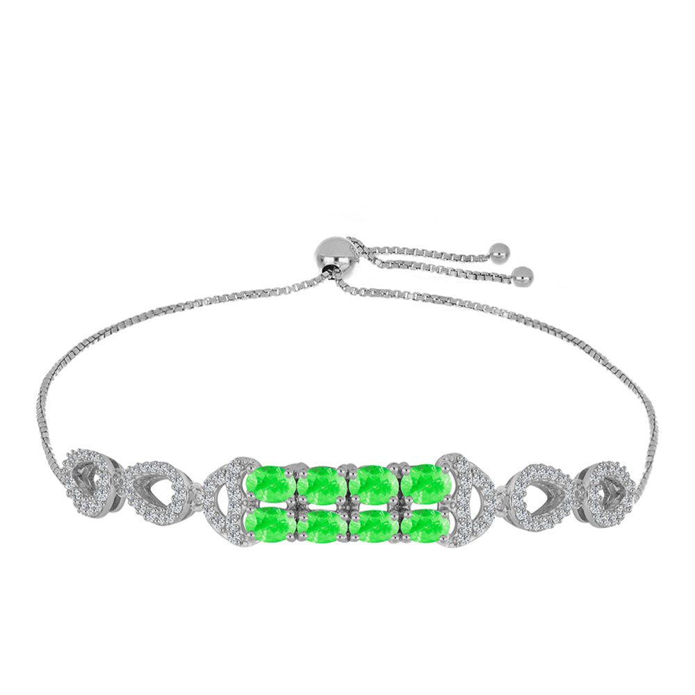Pulsera de Plata con Ópalo Hialita y Topacio Blanco