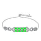 Pulsera de Plata con Ópalo Hialita y Topacio Blanco