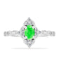 Anillo de Plata con Ópalo Hialita y Topacio Blanco