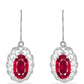 Pendientes de Plata con Rubí de Madagascar y Diamante blanco