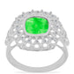 Anillo de Plata con Ópalo Hialita y Topacio Blanco