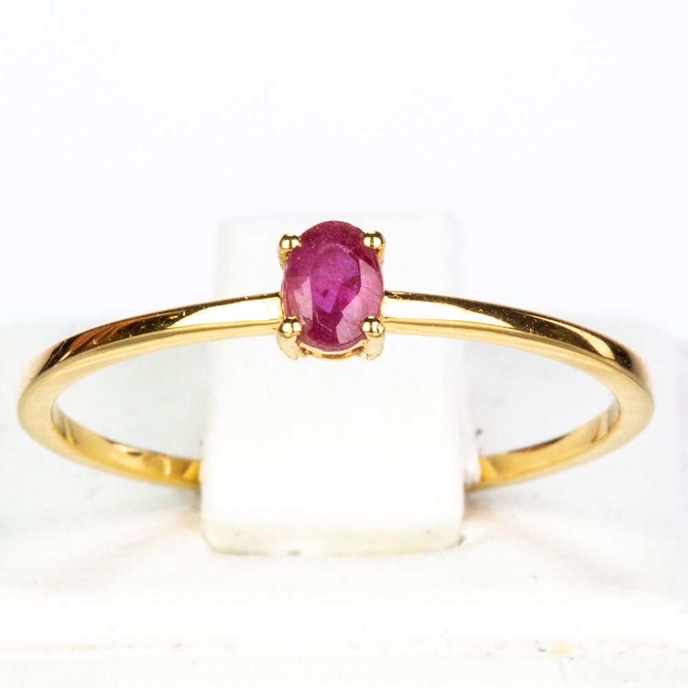 Anillo de Oro 9K con Rubí de Madagascar 4 