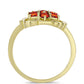 Anillo de Plata Bañada en Oro con Citrino de Madeira