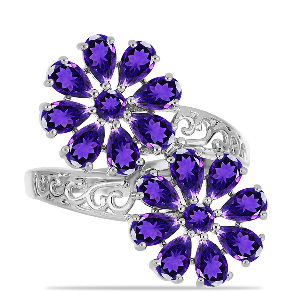 Anillo de Plata con Amatista de Marruecos