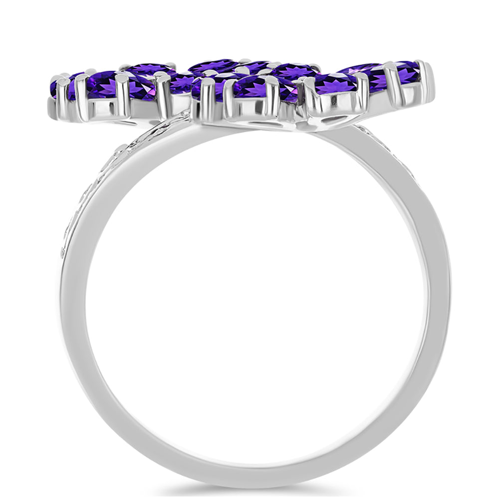 Anillo de Plata con Amatista de Marruecos