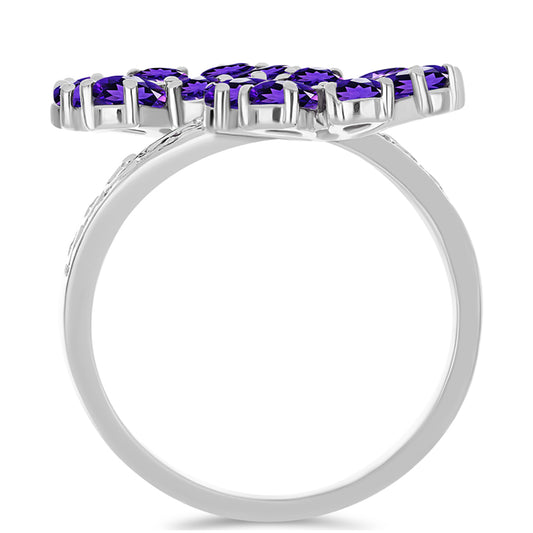 Anillo de Plata con Amatista de Marruecos