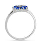 Anillo de Plata con Zafiro Azul Australiano y Topacio Blanco