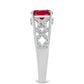 Anillo de Plata con Ágata Roja y Topacio Blanco