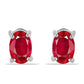 Pendientes de Plata con Ágata Roja