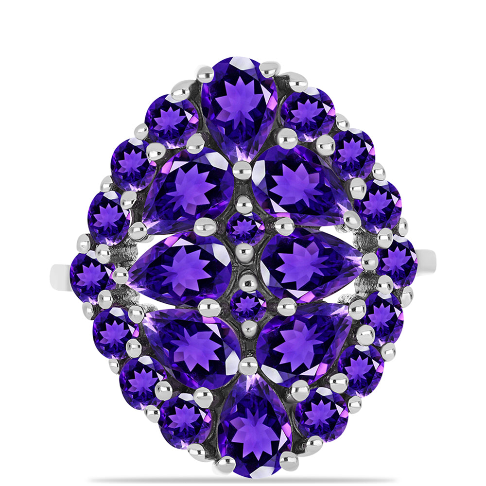 Anillo de Plata con Amatista de Marruecos