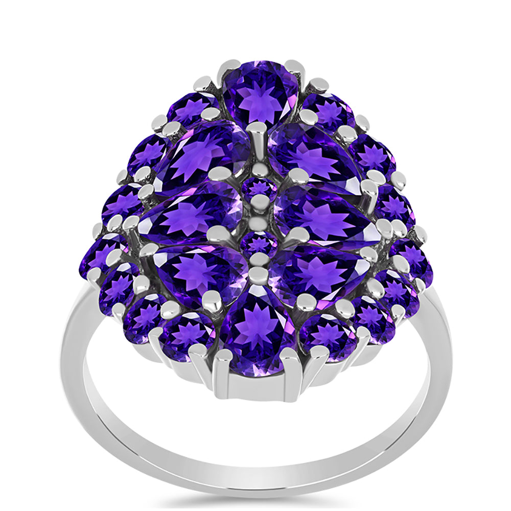 Anillo de Plata con Amatista de Marruecos