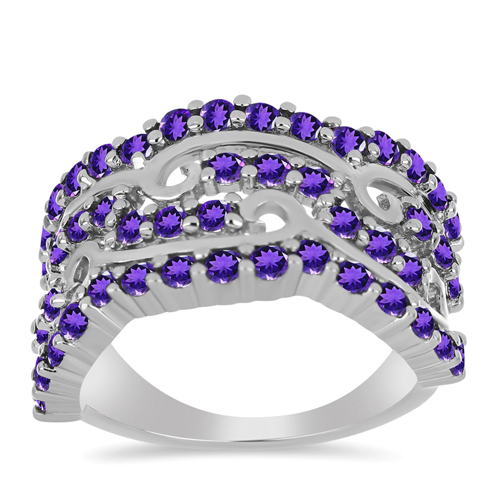 Anillo de Plata con Amatista de Marruecos