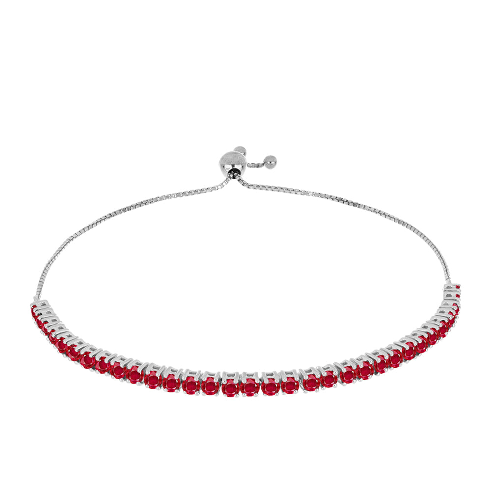 Pulsera de Plata con Ágata Roja